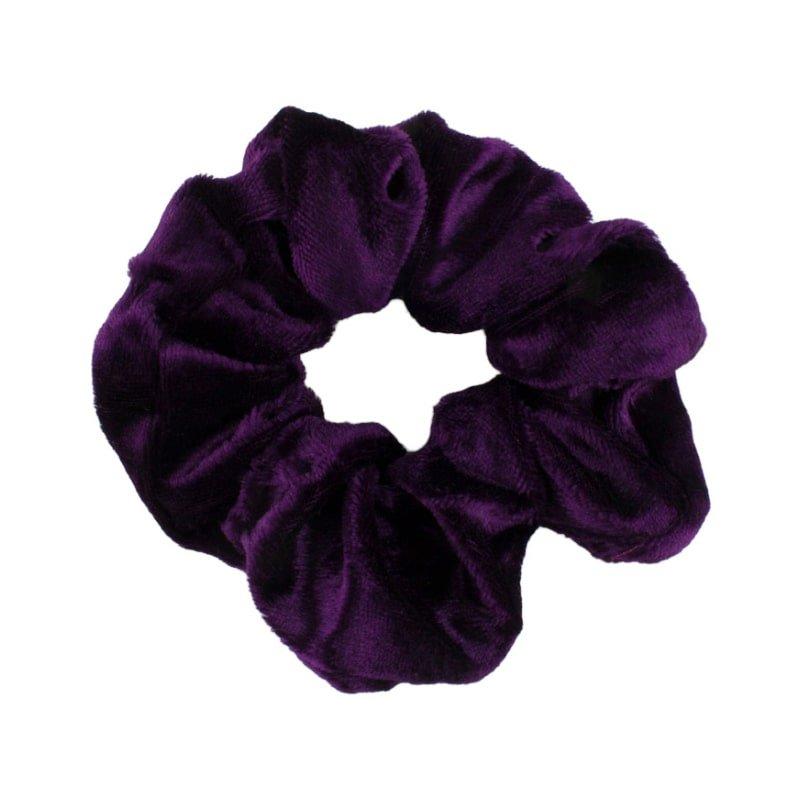 B2X  3 elastici per capelli/scrunchies in velluto - viola 