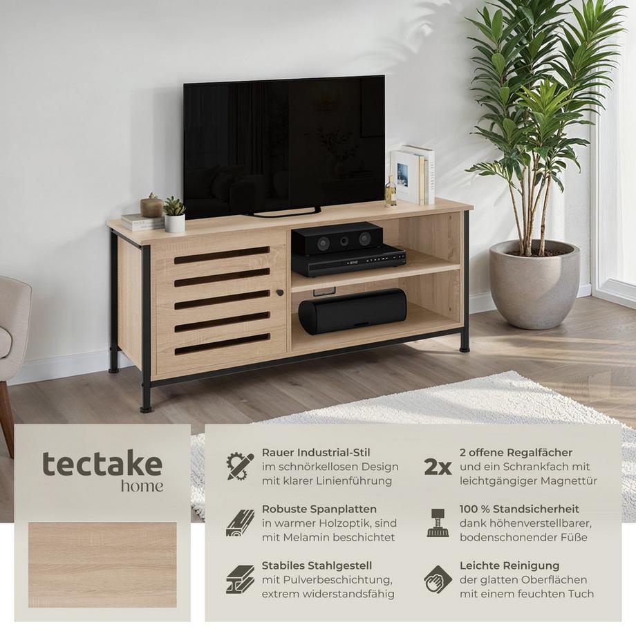 Tectake TV-Board Galway Industrial Style Holz und Stahl  