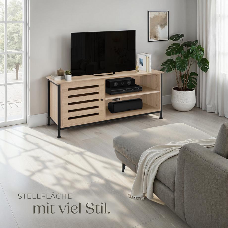 Tectake TV-Board Galway Industrial Style Holz und Stahl  