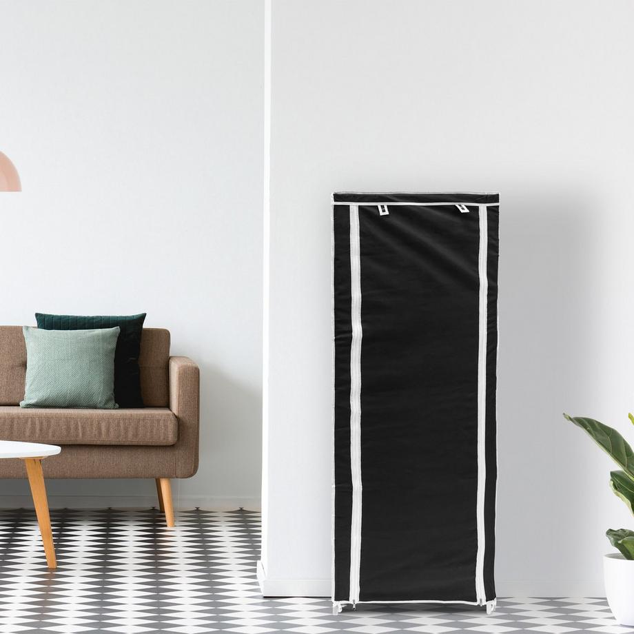 B2X Schuhschrank mit Stoffpolsterung 9 Böden  