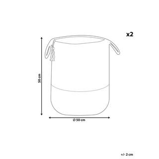 Beliani Set di 2 cestini en Iuta Boho GAJAR  