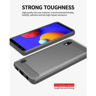 Cadorabo  Housse compatible avec Samsung Galaxy A10 / M10 - Coque de protection en silicone TPU flexible, aspect inox et fibre de carbone 