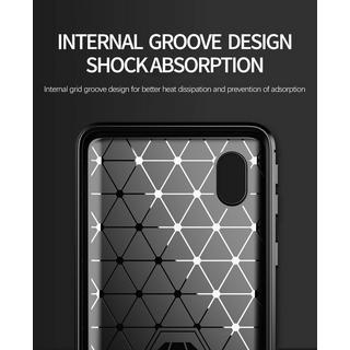 Cadorabo  Housse compatible avec Samsung Galaxy A10 / M10 - Coque de protection en silicone TPU flexible, aspect inox et fibre de carbone 