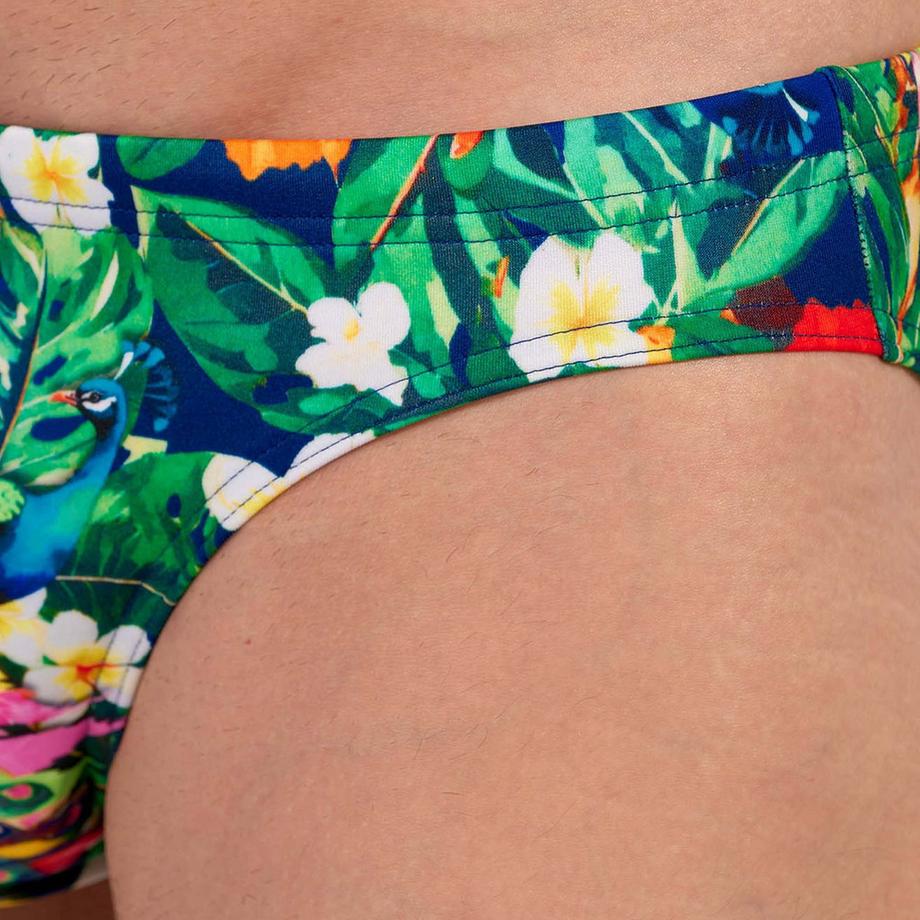 HOM Micro Briefs Imprimé Paon  