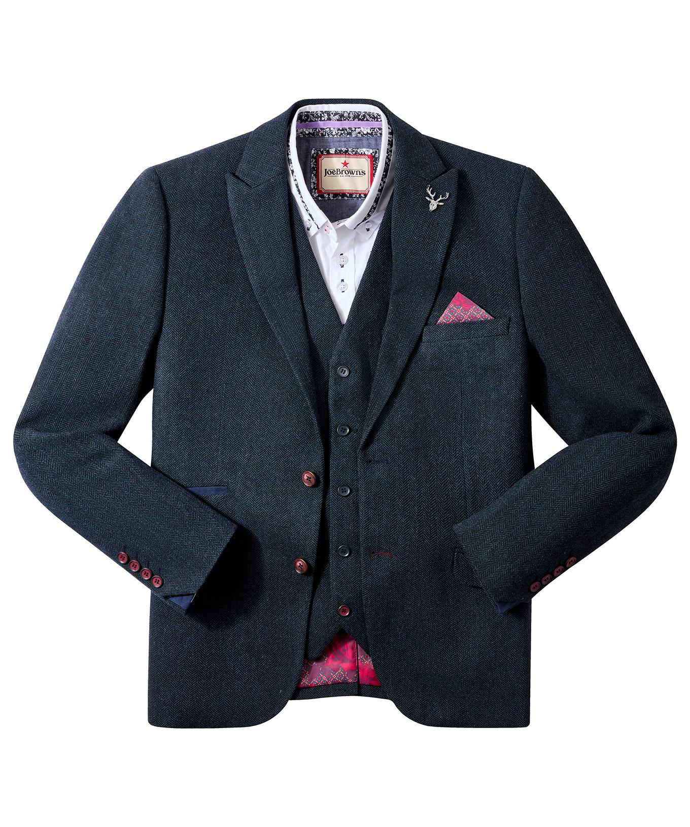 Joe Browns Klassischer Fischgrät Blazer mit stilvollen Details  