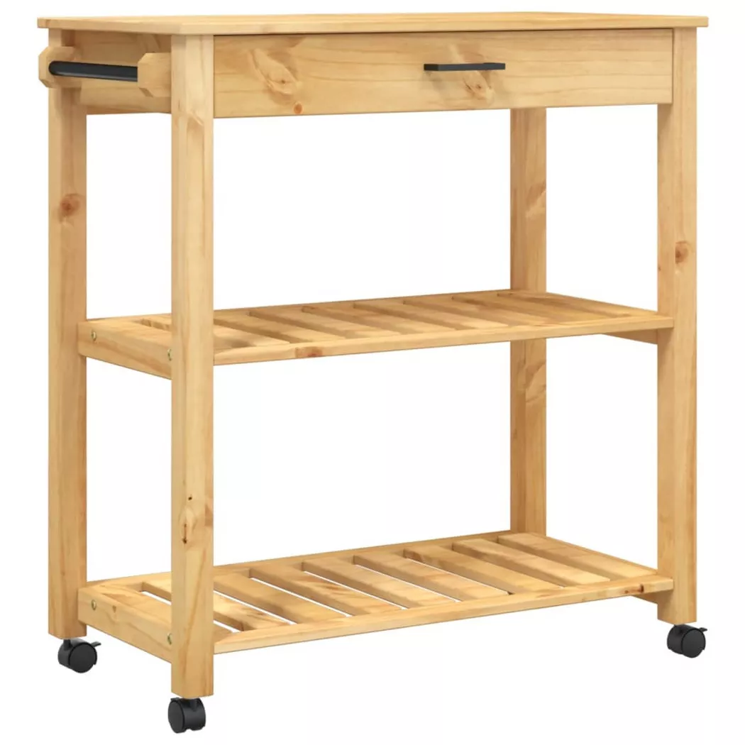 Chariot de cuisine MONZA 84x40x90 cm bois massif de pin