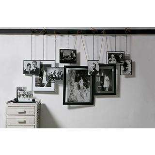 mutoni Cornice portafoto Xpose in metallo con catena Nero XL 30x40  