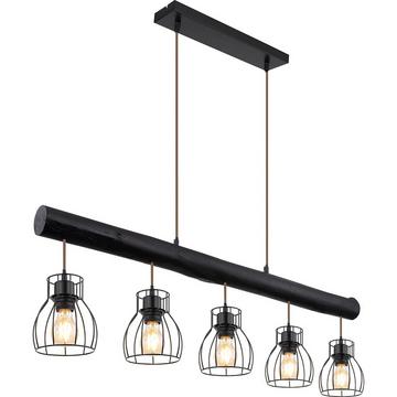 Lampe à suspension Mina métal noir mat 5xE27