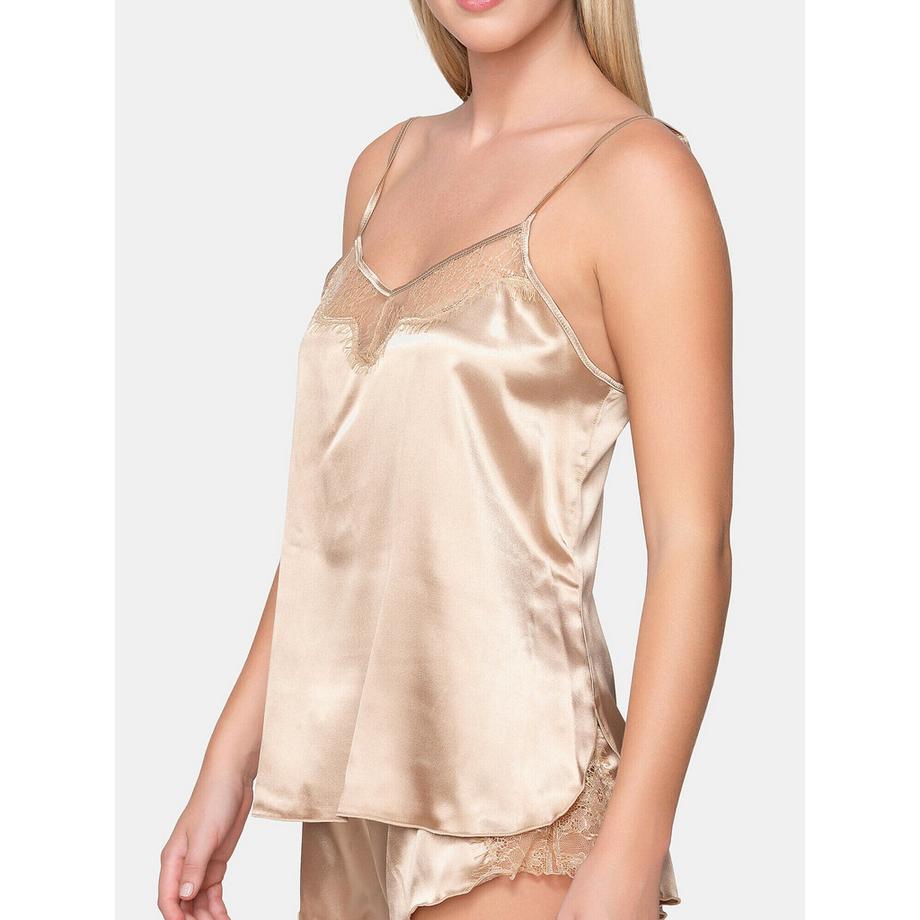 Luna Prestige Satin Camisole Top mit dünnen Trägern  