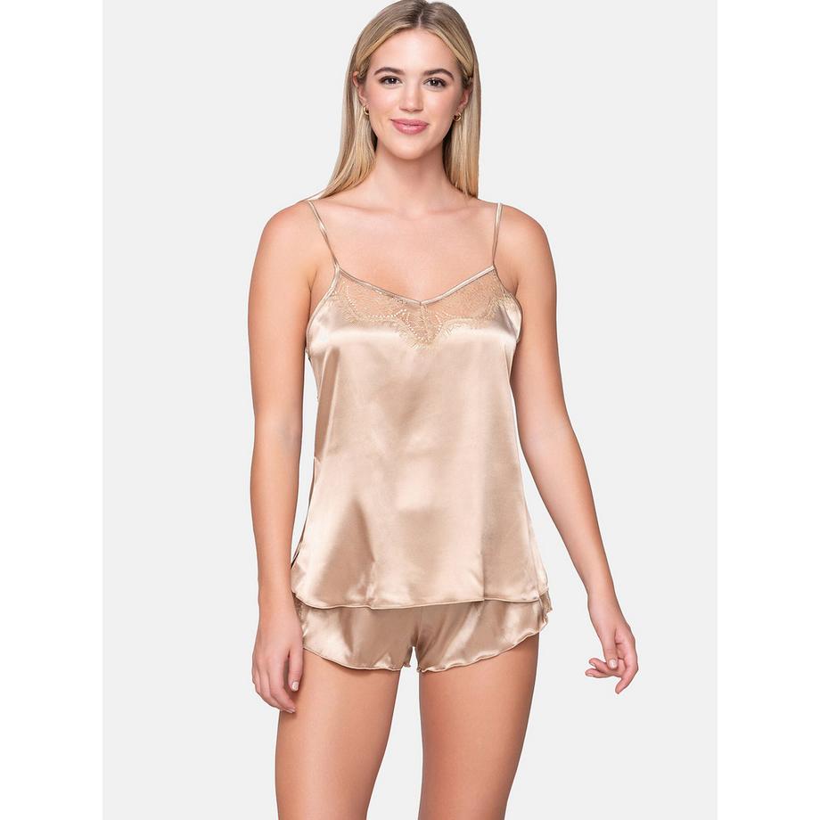 Luna Prestige Satin Camisole Top mit dünnen Trägern  
