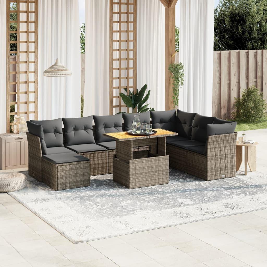 VidaXL set divano da giardino Polirattan  