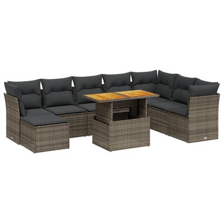 VidaXL set divano da giardino Polirattan  