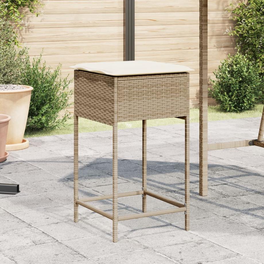 VidaXL Tabouret de bar de jardin rotin synthétique  