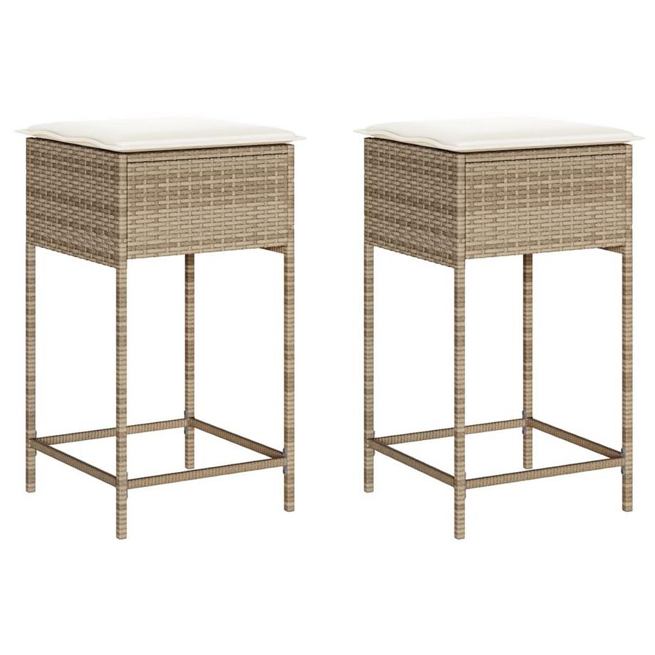 Tabouret de bar de jardin rotin synthétique