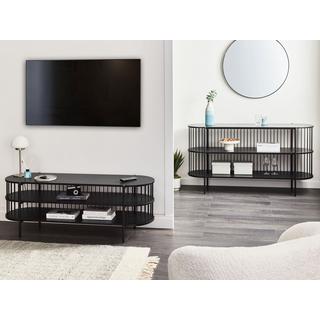 Beliani Meuble TV en MDF Rétro BIRSON  