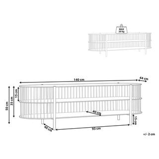 Beliani Meuble TV en MDF Rétro BIRSON  