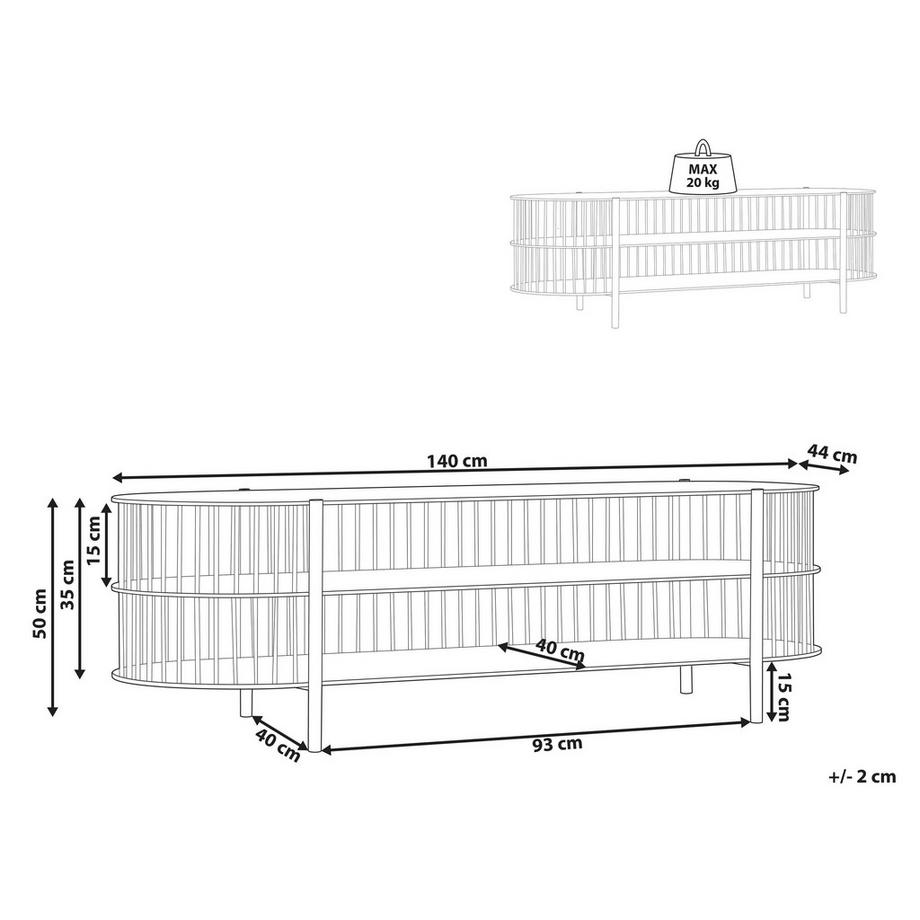 Beliani TV-Möbel aus MDF-Platte  BIRSON  