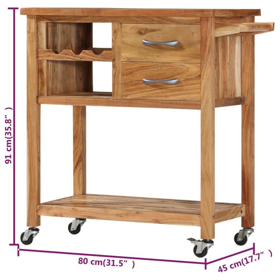 VidaXL Servierwagen holz  