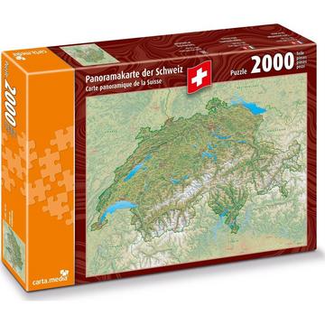Puzzle Panoramakarte der Schweiz (2000Teile)