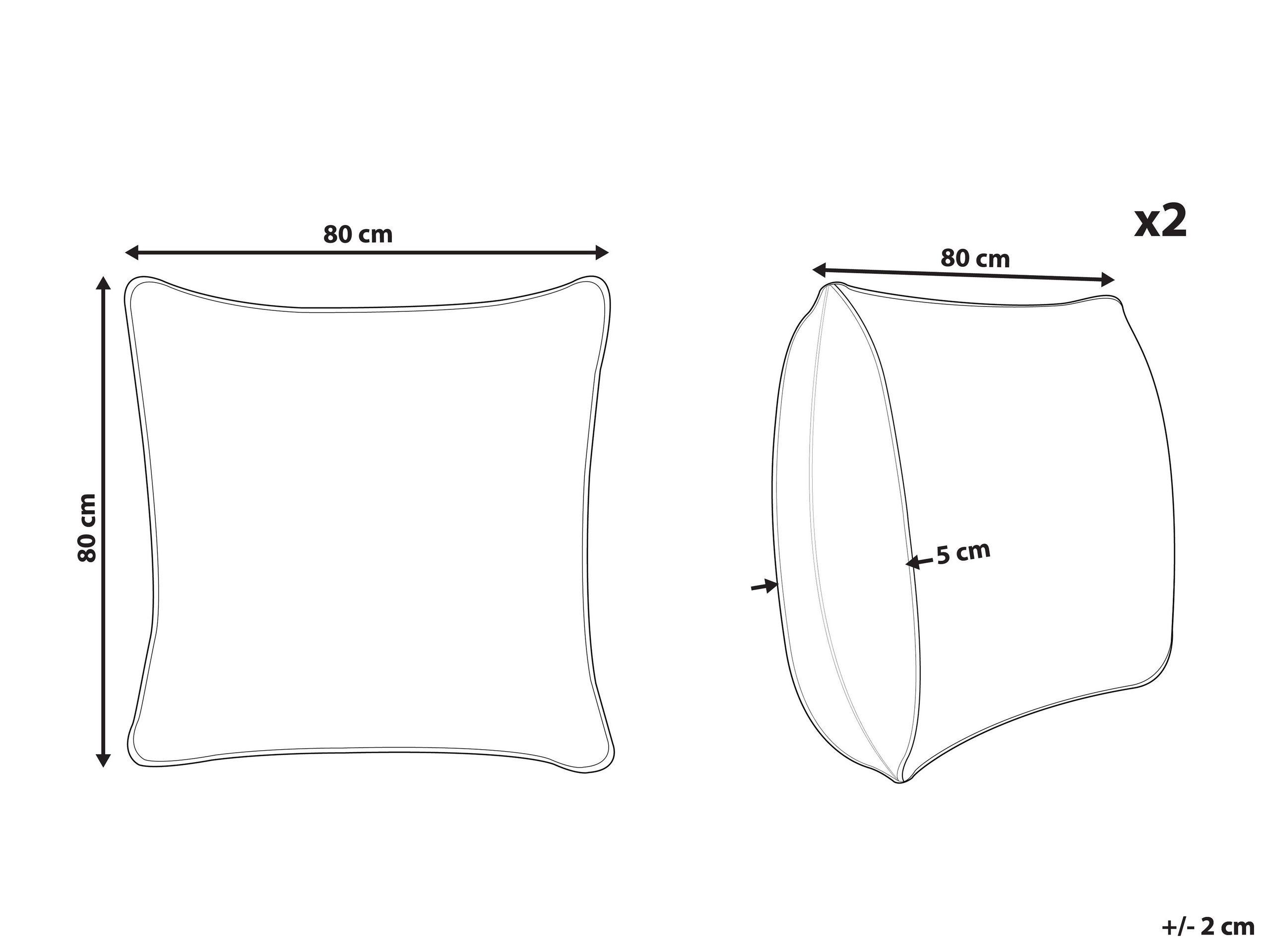 Beliani ERRIGAL Cuscino Microfibra Set da 2  