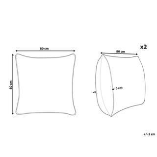 Beliani ERRIGAL Cuscino Microfibra Set da 2  