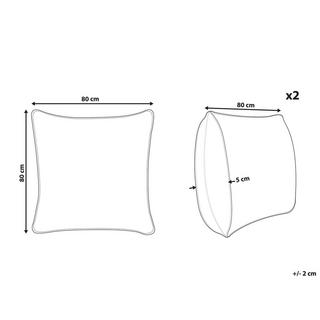 Beliani Set mit 2 Kissen aus Mikrofaser ERRIGAL  