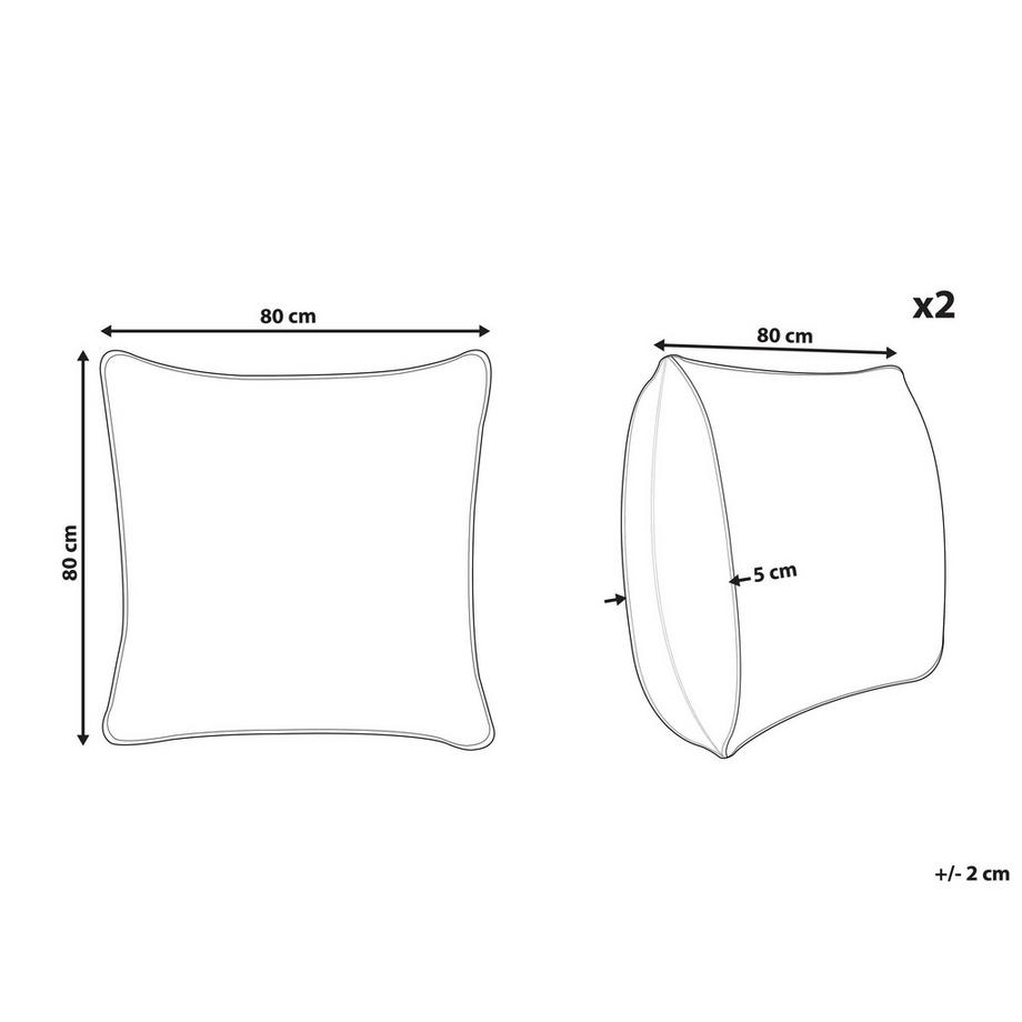 Beliani ERRIGAL Cuscino Microfibra Set da 2  
