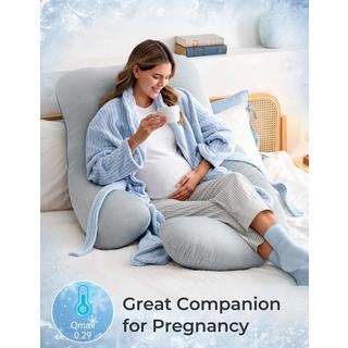 Momcozy U-förmiges Stillkissen mit kühlendem Bezug  