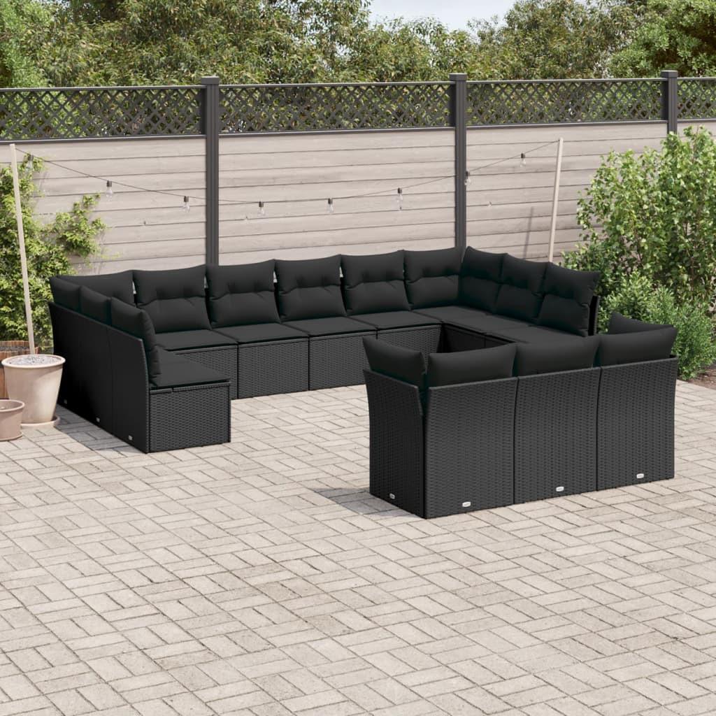 VidaXL set divano da giardino Polirattan  