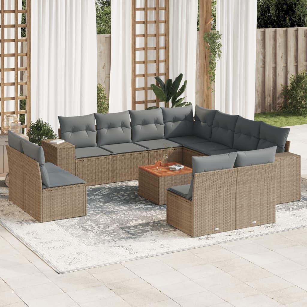 VidaXL set divano da giardino Polirattan  