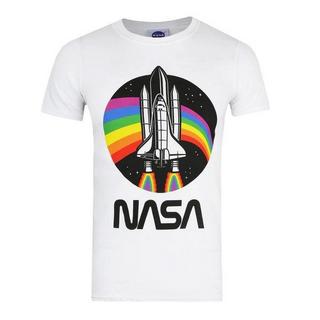 Nasa Space Shuttle Regenbogen Logo T-Shirt  