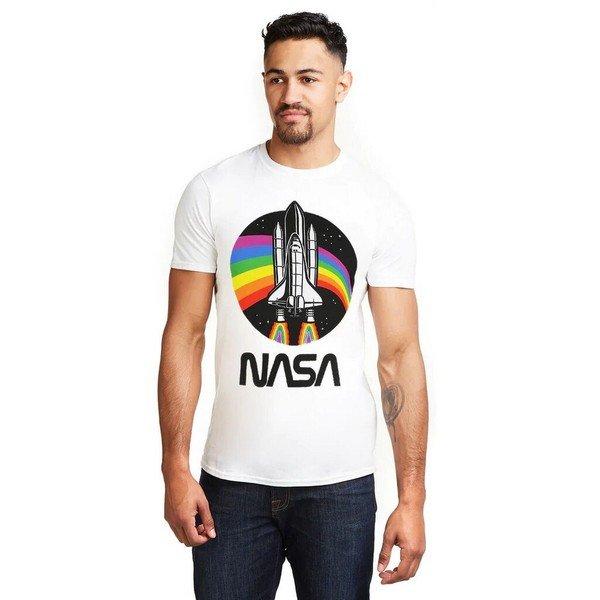 Nasa Space Shuttle Regenbogen Logo T-Shirt  