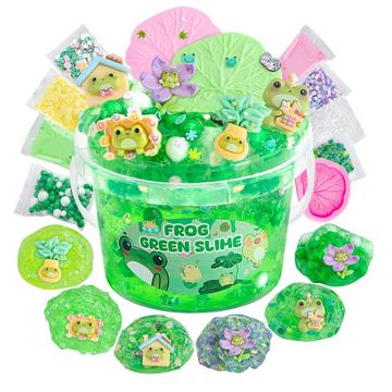 Frosch-Klarschleim-Klarschleim-Set mit 9 Schleimzusätzen, Slime Kids