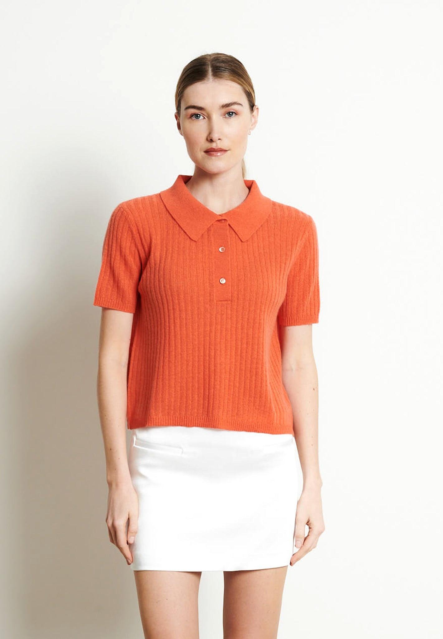 Studio Cashmere8  RIA 13 Polo croptop MC - 100% Kaschmir 