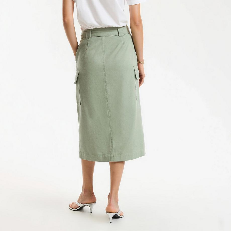 La Redoute Collections Midi Wickelrock Lyocell Baumwolle  