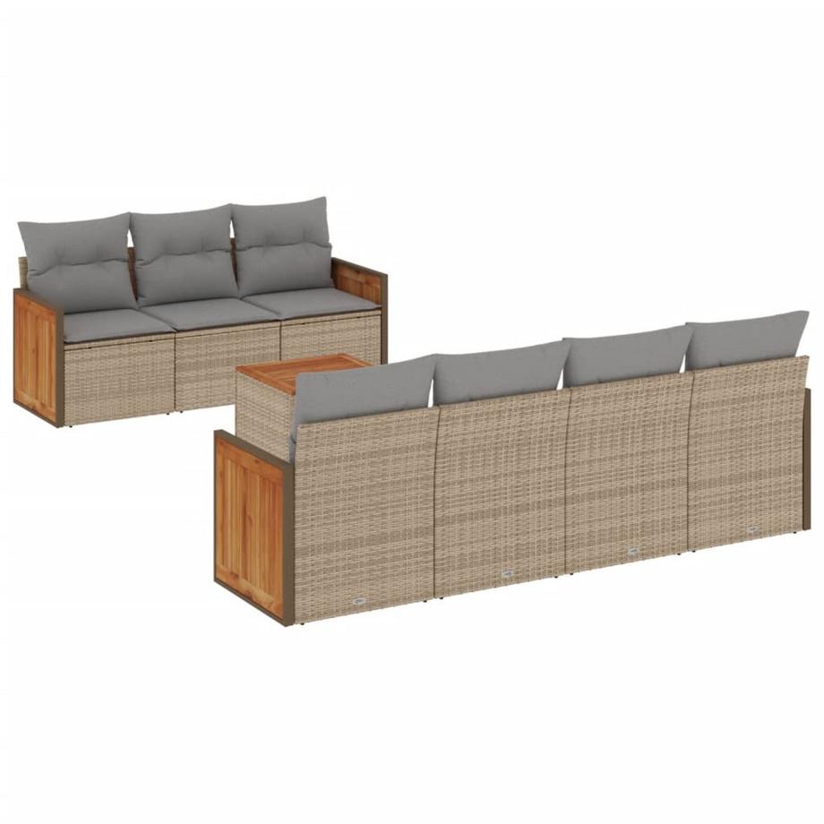 set divano da giardino Polirattan