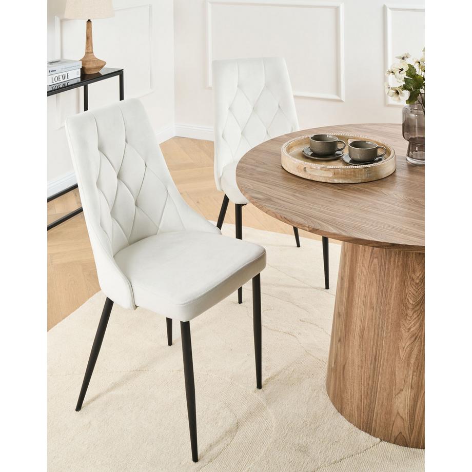 Beliani Set di 2 sedie da pranzo en Velluto Glamour AVENIR  