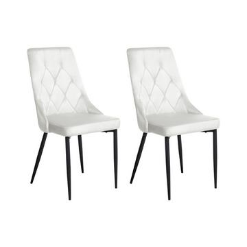 Set di 2 sedie da pranzo en Velluto Glamour AVENIR