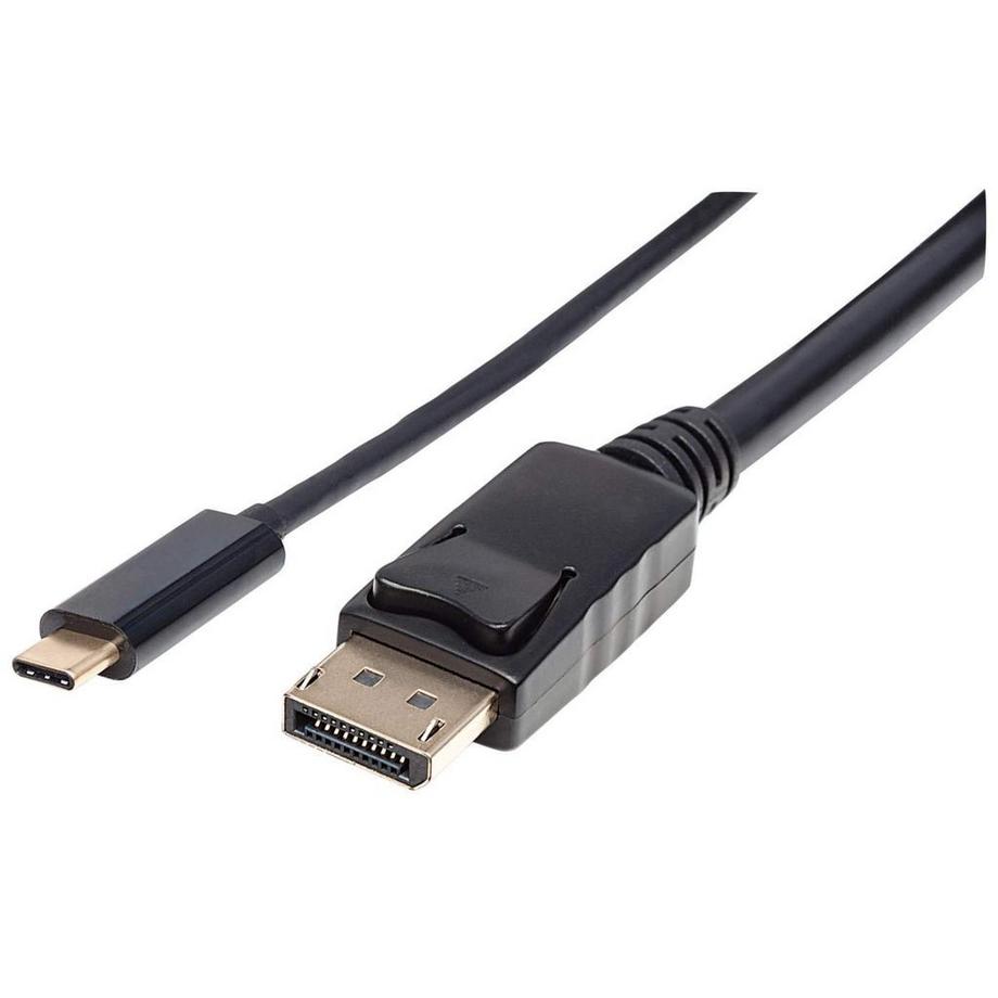 Manhattan USB-C auf DisplayPort-Adapterkabel, Konvertiert das Alternate-Mode-Signal in ein DisplayPort 4K-Ausgangssignal, 2 m,