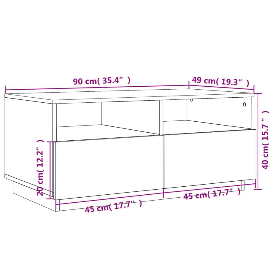 VidaXL Couchtisch holzwerkstoff  