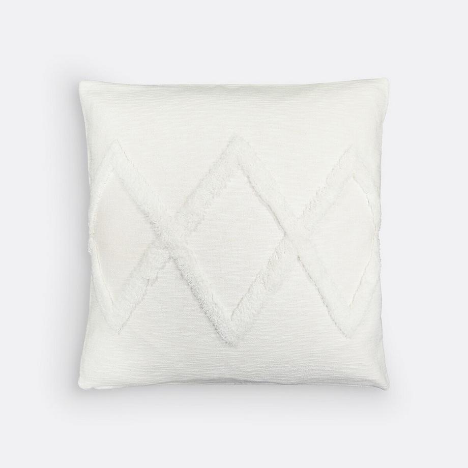 Housse de coussin en coton tufté 65x65cm