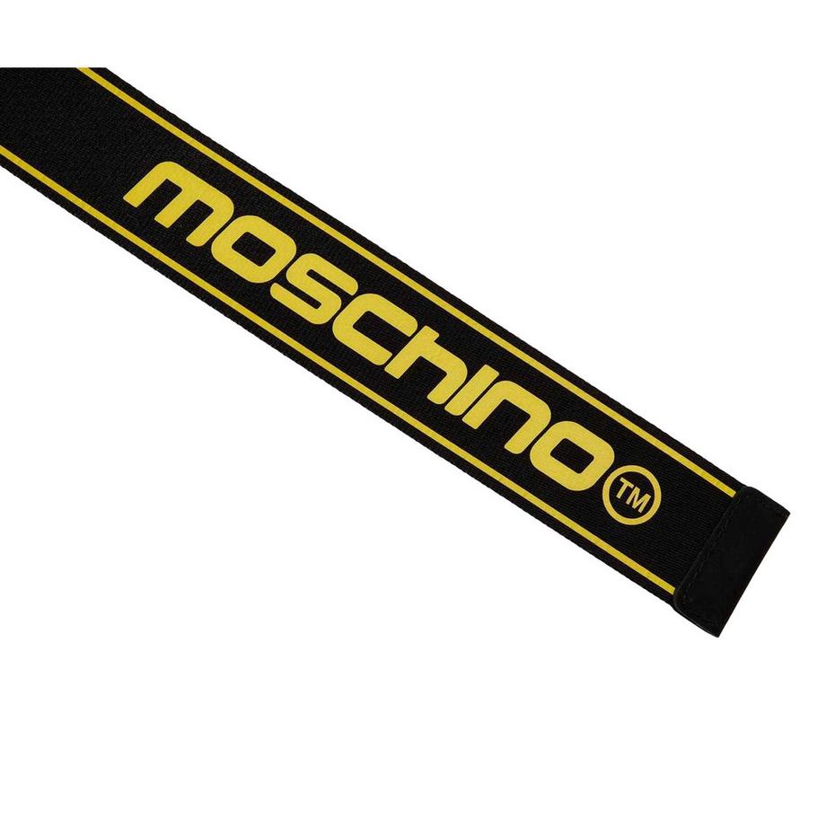 MOSCHINO Logo Ripetuto Pelle Cintura  