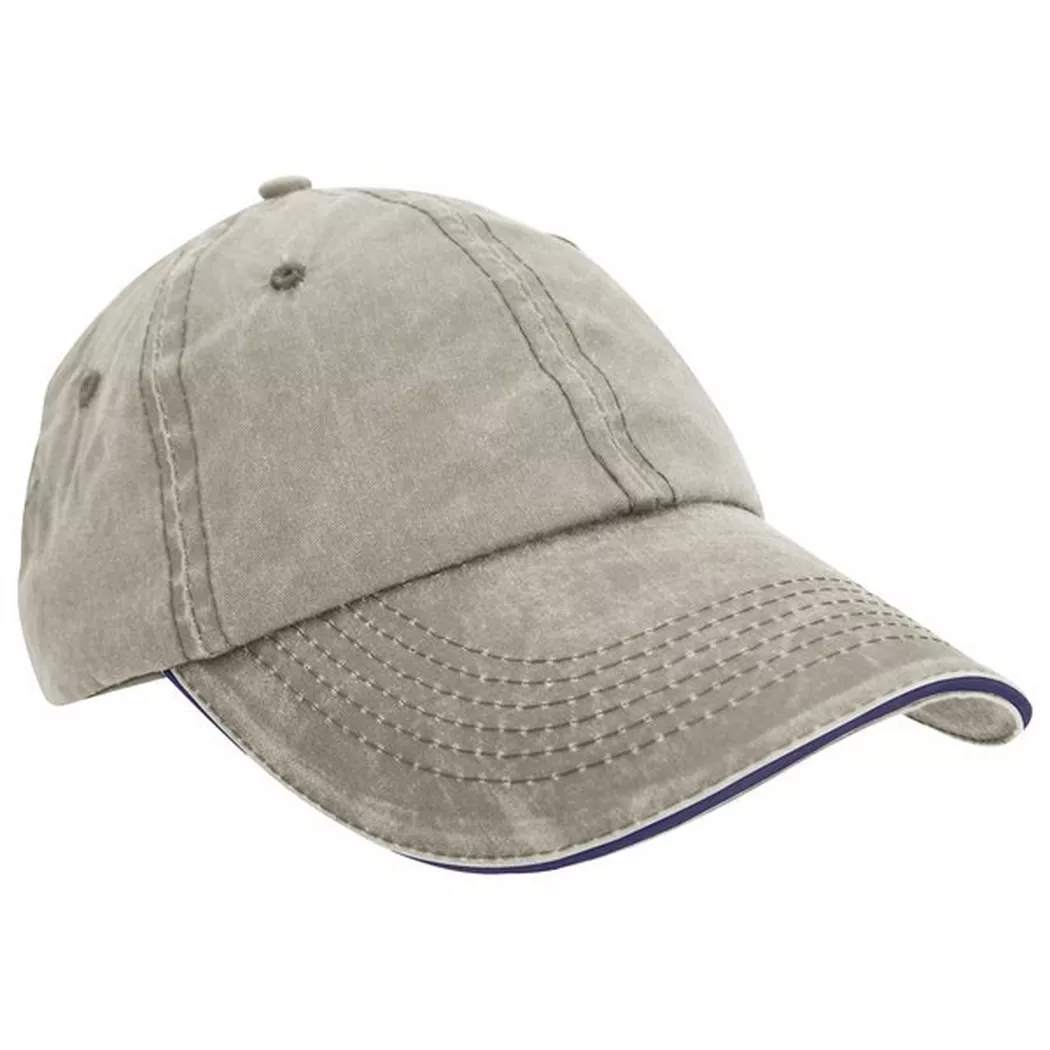 Result - Baumwoll Baseball Kappe (2 StückPackung), für Herren, Beige, One Size
