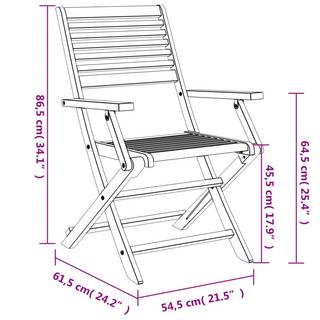 VidaXL Chaise de jardin bois d'acacia  