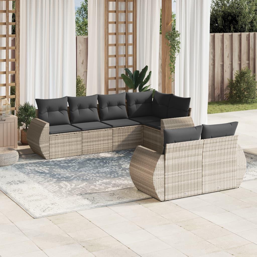 VidaXL set divano da giardino Polirattan  