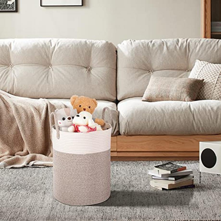 Alopini Wäschekorb aus gewebter Baumwolle  