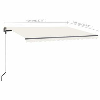 VidaXL Auvent rétractable tissu  