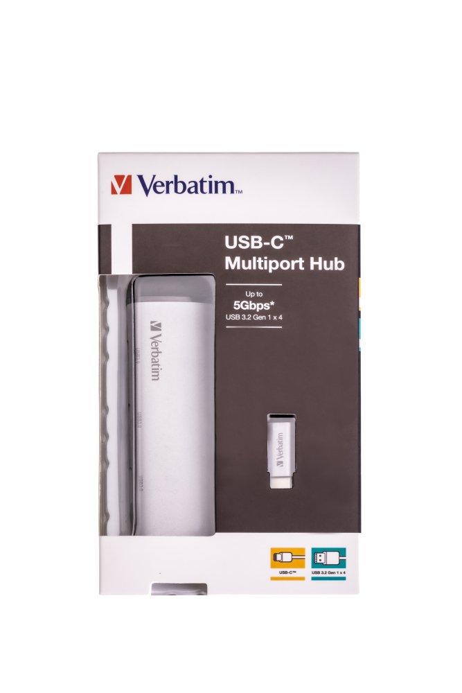Verbatim  USB Multiport HUB (4 Ports, USB A, USB C, 15 cm) 