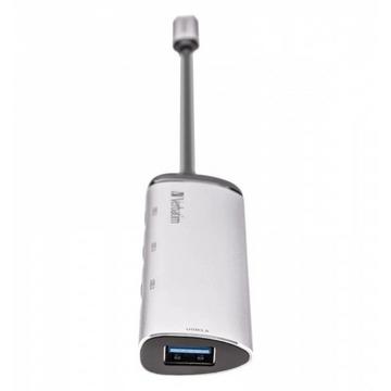 USB Multiport HUB (4 Ports, USB A, USB C, 15 cm)