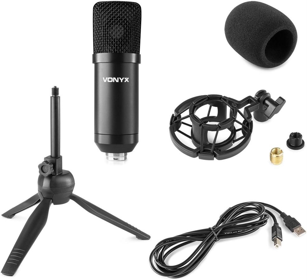 Vonyx  CM300B USB-Mikrofon, Tischstativ, Spinne, Kabel 